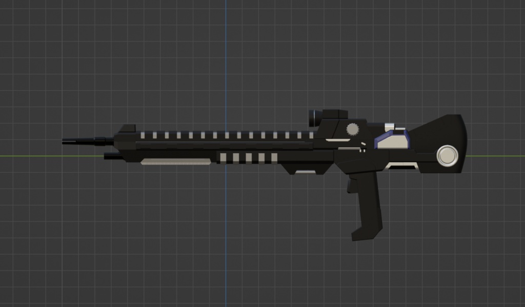 【3Dモデル】メカ系兵装 ライフル 【law highセットパック】