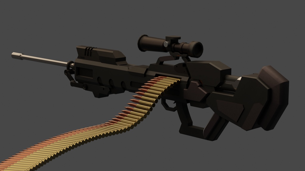 【Free】マシンガン(おまけ)【3Dモデル】【武器】