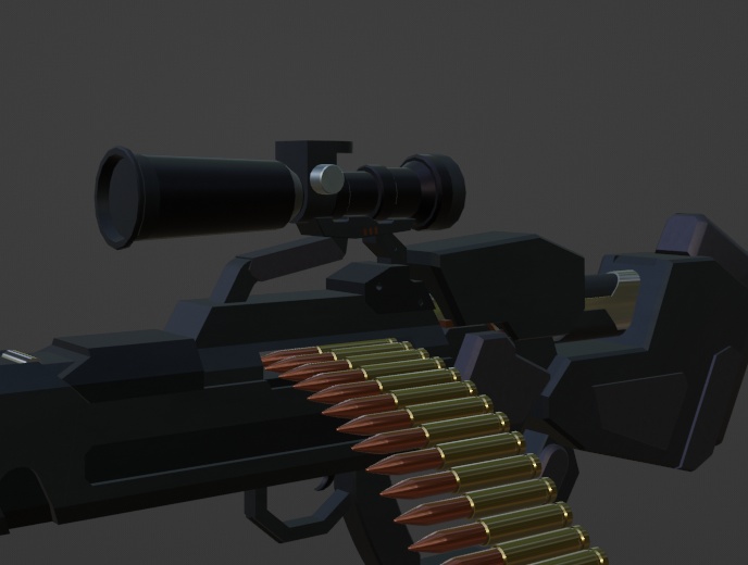 【Free】マシンガン(おまけ)【3Dモデル】【武器】