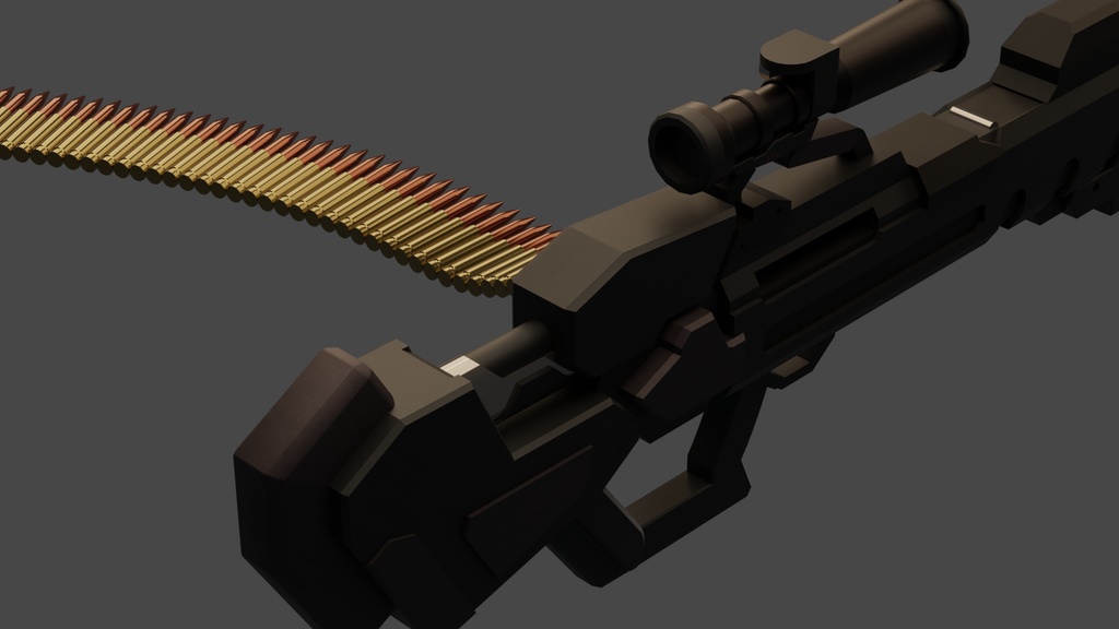 【Free】マシンガン(おまけ)【3Dモデル】【武器】