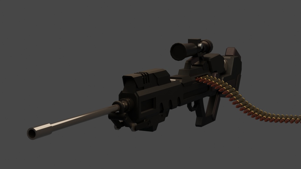 【Free】マシンガン(おまけ)【3Dモデル】【武器】