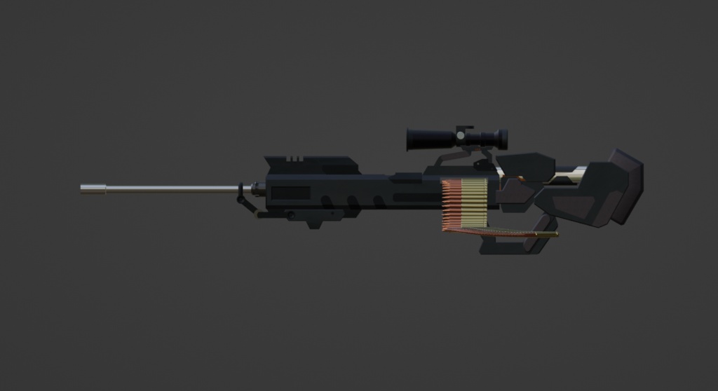 【Free】マシンガン(おまけ)【3Dモデル】【武器】