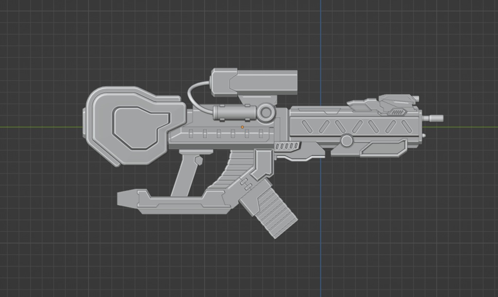 【Free】アサルトライフル 素体【3Dモデル】