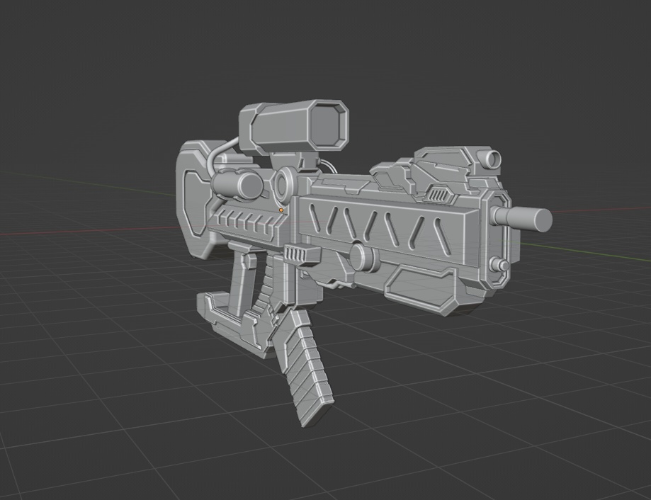 【Free】アサルトライフル 素体【3Dモデル】