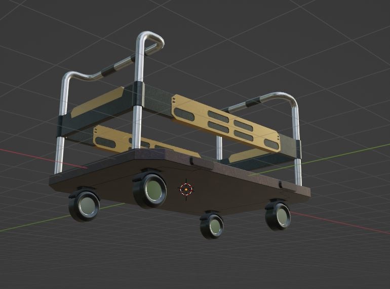 【Free】ボンベ&カート【3Dモデル】