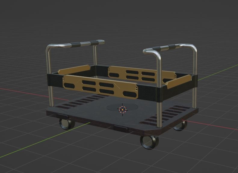 【Free】ボンベ&カート【3Dモデル】