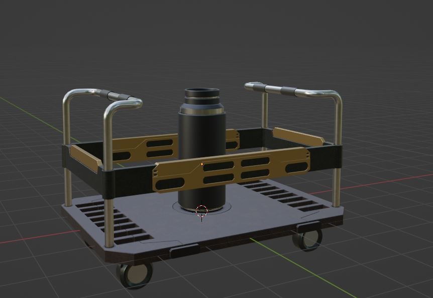 【Free】ボンベ&カート【3Dモデル】