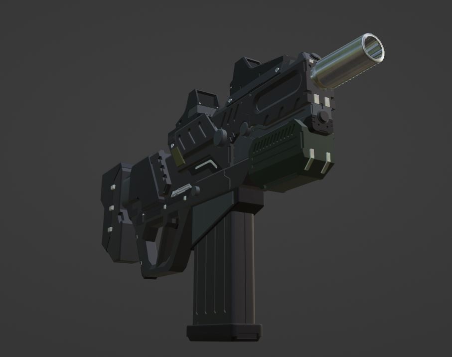 【3Dモデル】兵装アサルトライフル high&law パックセット【3Dモデル武器】