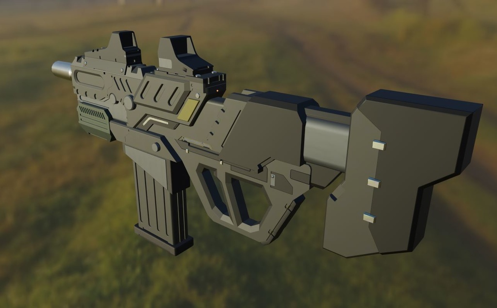 【3Dモデル】兵装アサルトライフル high&law パックセット【3Dモデル武器】