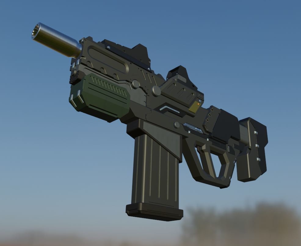 【3Dモデル】兵装アサルトライフル high&law パックセット【3Dモデル武器】