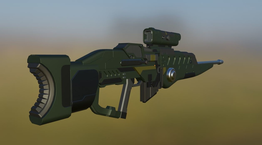 【3Dモデル】スナイパーライフル high&lawセットパック Ver.1.0小型超電磁砲 カラー全5種【3Dモデル武器】