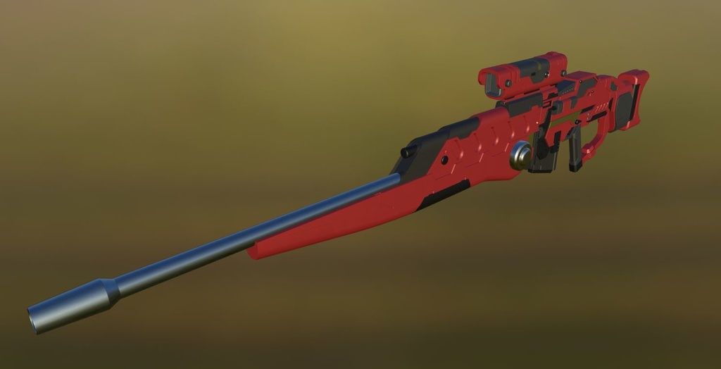 【3Dモデル】スナイパーライフル high&lawセットパック Ver.1.0小型超電磁砲 カラー全5種【3Dモデル武器】