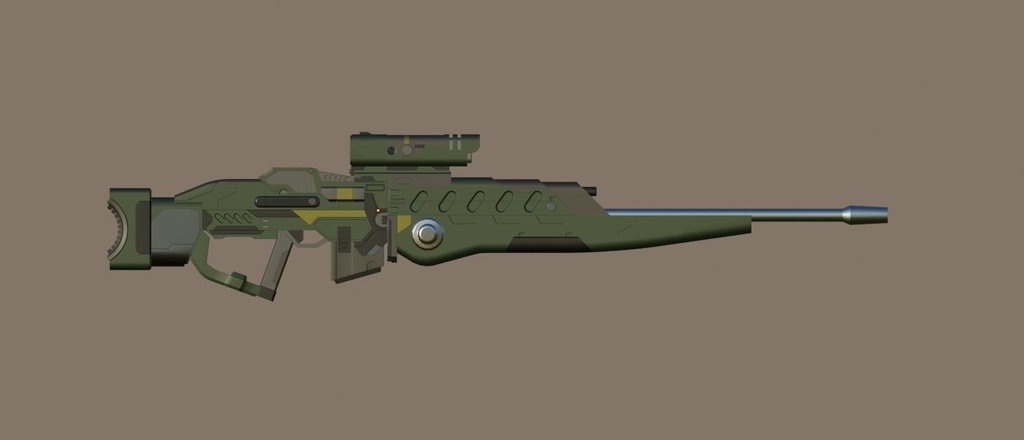 【3Dモデル】スナイパーライフル high&lawセットパック Ver.1.0小型超電磁砲 カラー全5種【3Dモデル武器】