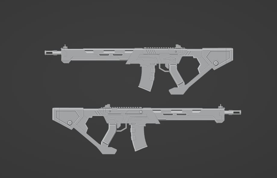 【3Dモデル】アサルトライフル Ver.11.1【武器】