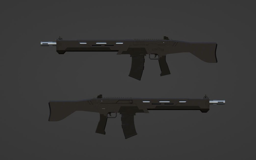 【3Dモデル】アサルトライフル Ver.11.1【武器】