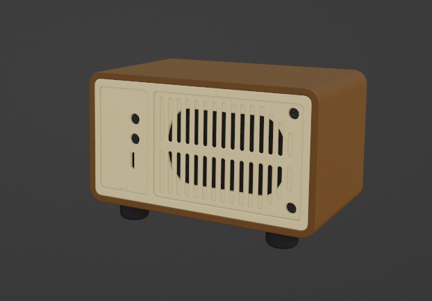 【3Dモデル】ラジオ Ver.1.0【3Dモデル小物】