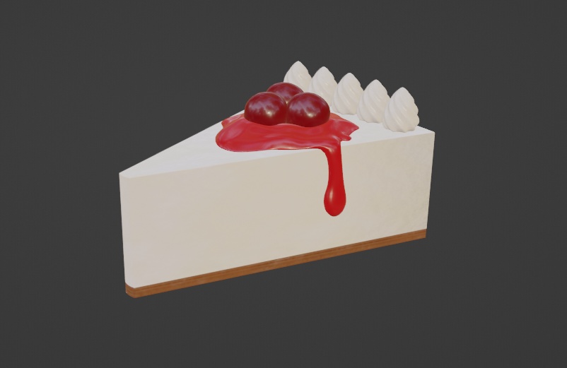 【3Dモデル】ベリーケーキ【3D食べ物】