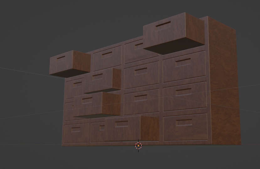 【Free】引き出し棚【3Dモデル】