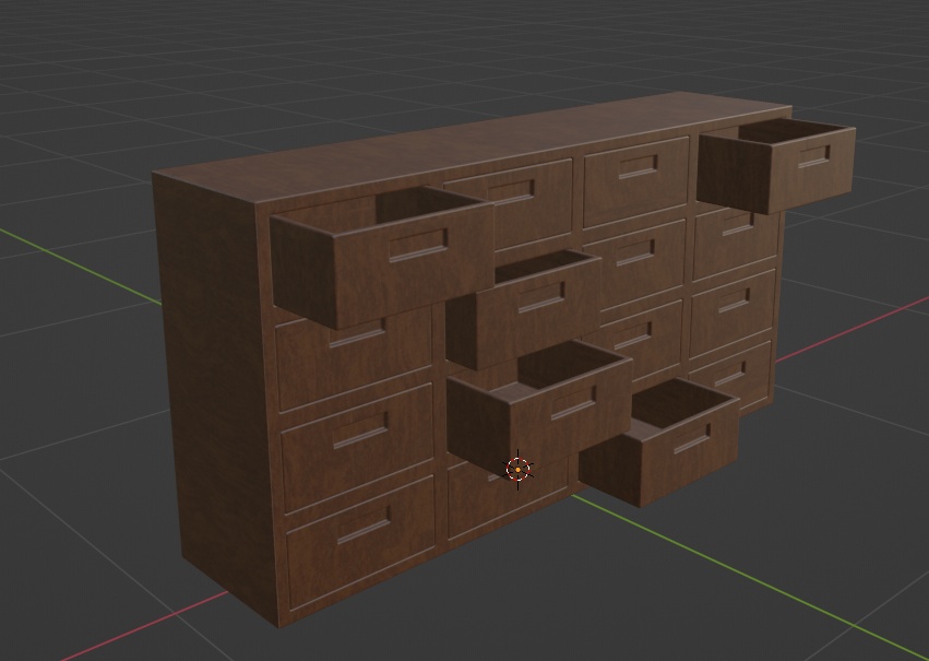 【Free】引き出し棚【3Dモデル】