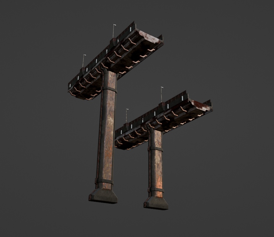 【3Dモデル】高速道路20m&30m【3Dモデル小道具】