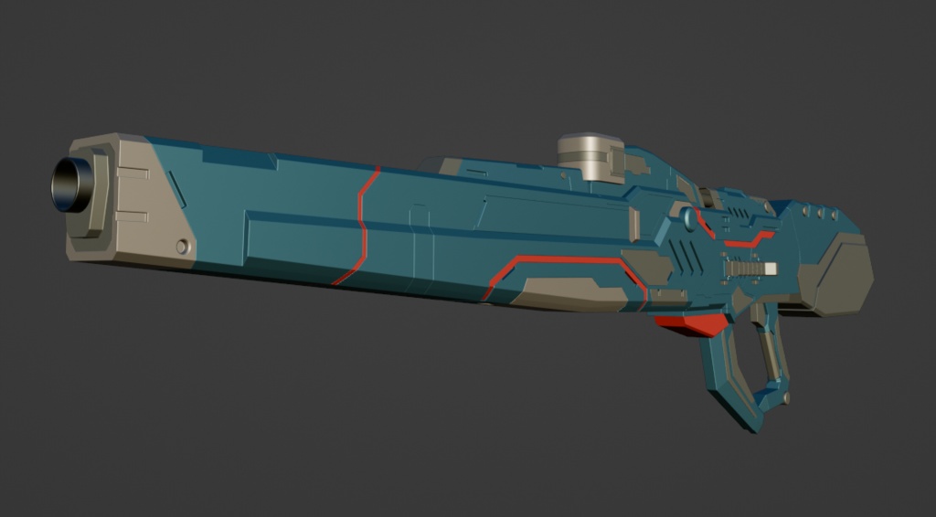 【3Dモデル】ビームランチャー Ver.1.0【3D武器】