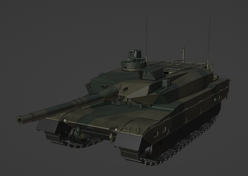 10式戦車風3Dモデル