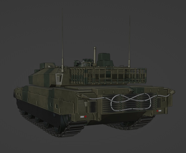 10式戦車風3Dモデル