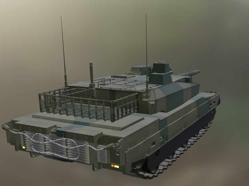 10式戦車風3Dモデル