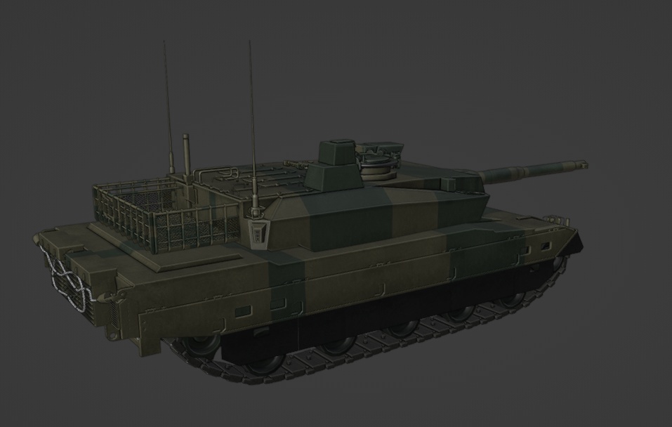 10式戦車風3Dモデル