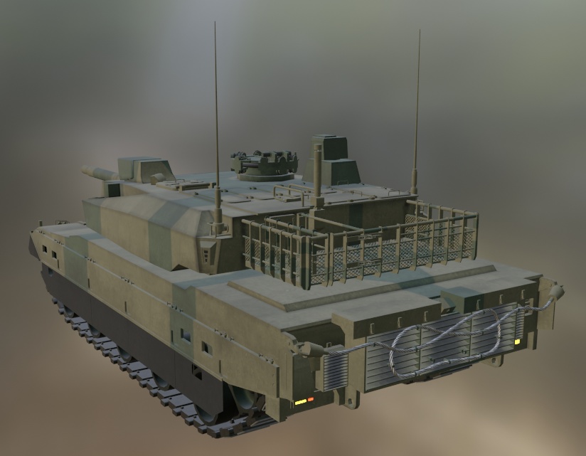 10式戦車風3Dモデル