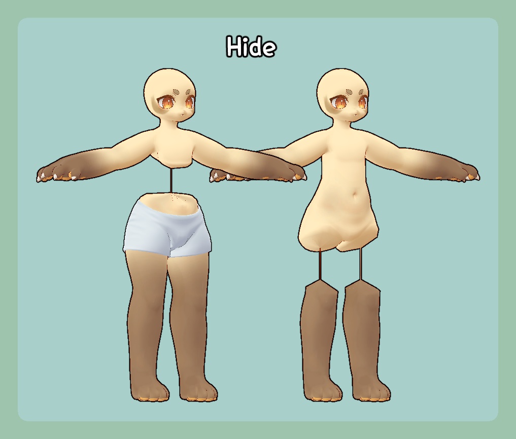 FREE BlendShare 「シャロ」用の追加ボディシェイプキー Additional Body Shapekeys for Chalo