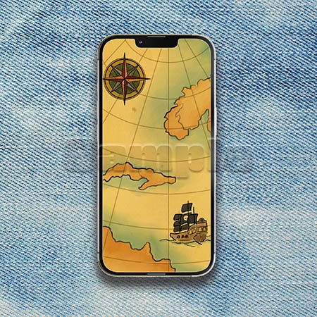 【iPhone・android対応】-スマホ壁紙・待ち受け- パイレーツ(海賊)4サイズセット