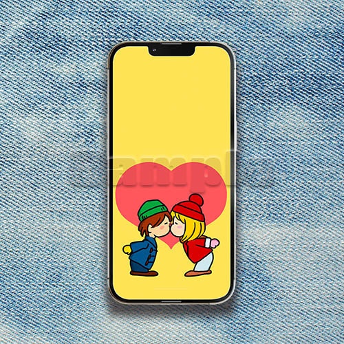 【iPhone・android対応】-スマホ壁紙・待ち受け- Kids in Love 4サイズセット