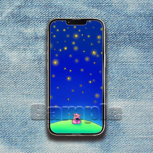 【iPhone・android対応】-スマホ壁紙・待ち受け- Oinky 1 -4サイズセット-