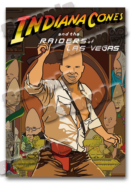 パロディー映画ポスター:Indiana Cones and the Raiders of Las Vegas