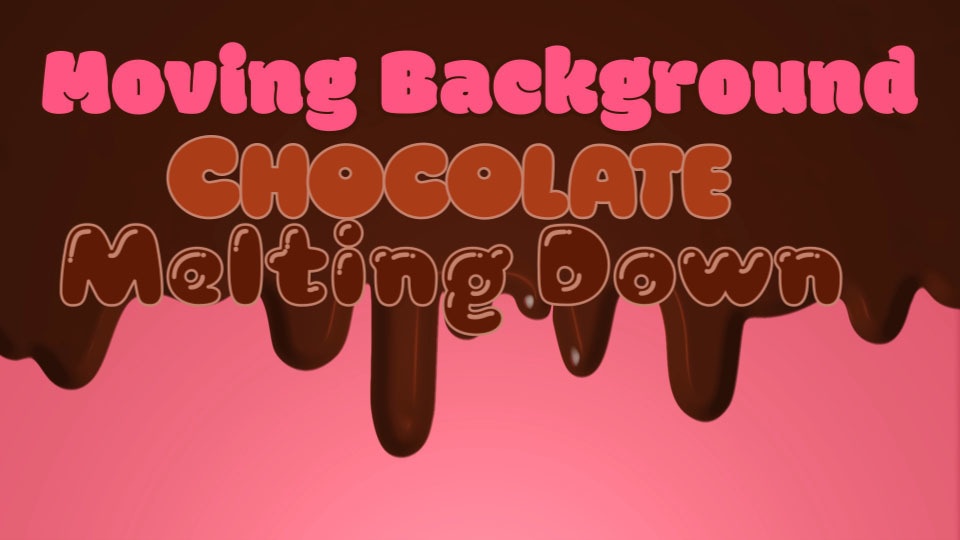 【動くループ配信背景】とろ〜りトロけるチョコレートソースChocolate Melting Down