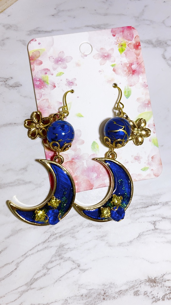 三日月宗近モチーフピアス 刀剣乱舞