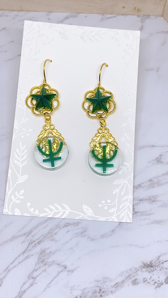 セーラームーン セーラーウラヌス&セーラーネプチューン モチーフピアス