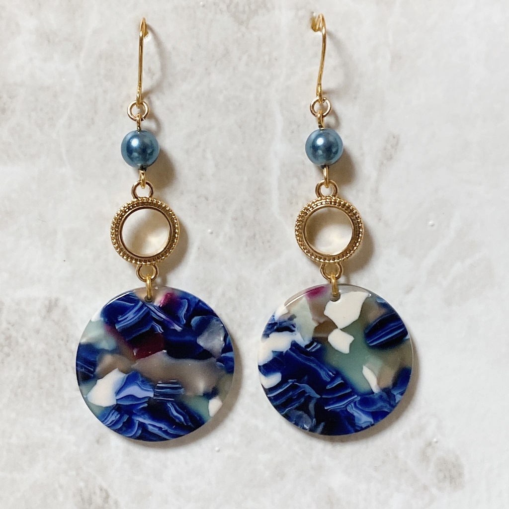 新緑と深緑 浅海と深海 オリジナルピアスorイヤリング