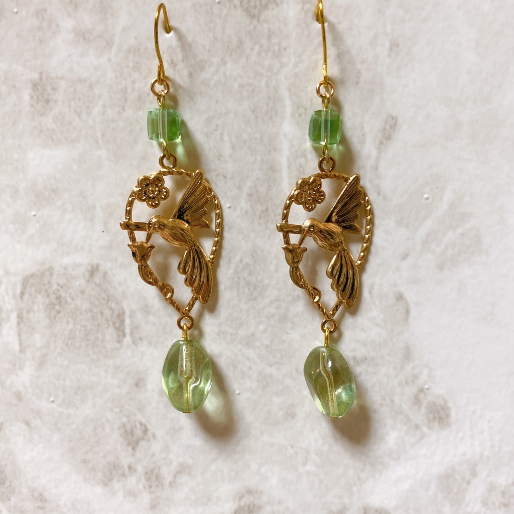 新緑と深緑 浅海と深海 オリジナルピアスorイヤリング