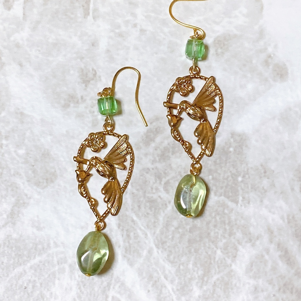 新緑と深緑 浅海と深海 オリジナルピアスorイヤリング