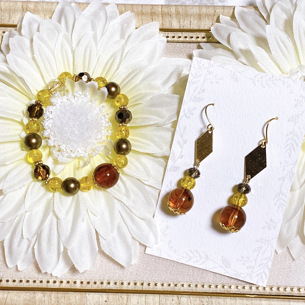 原神 ブレスレット&ピアスorイヤリングセット(鍾離&タルタリヤ)