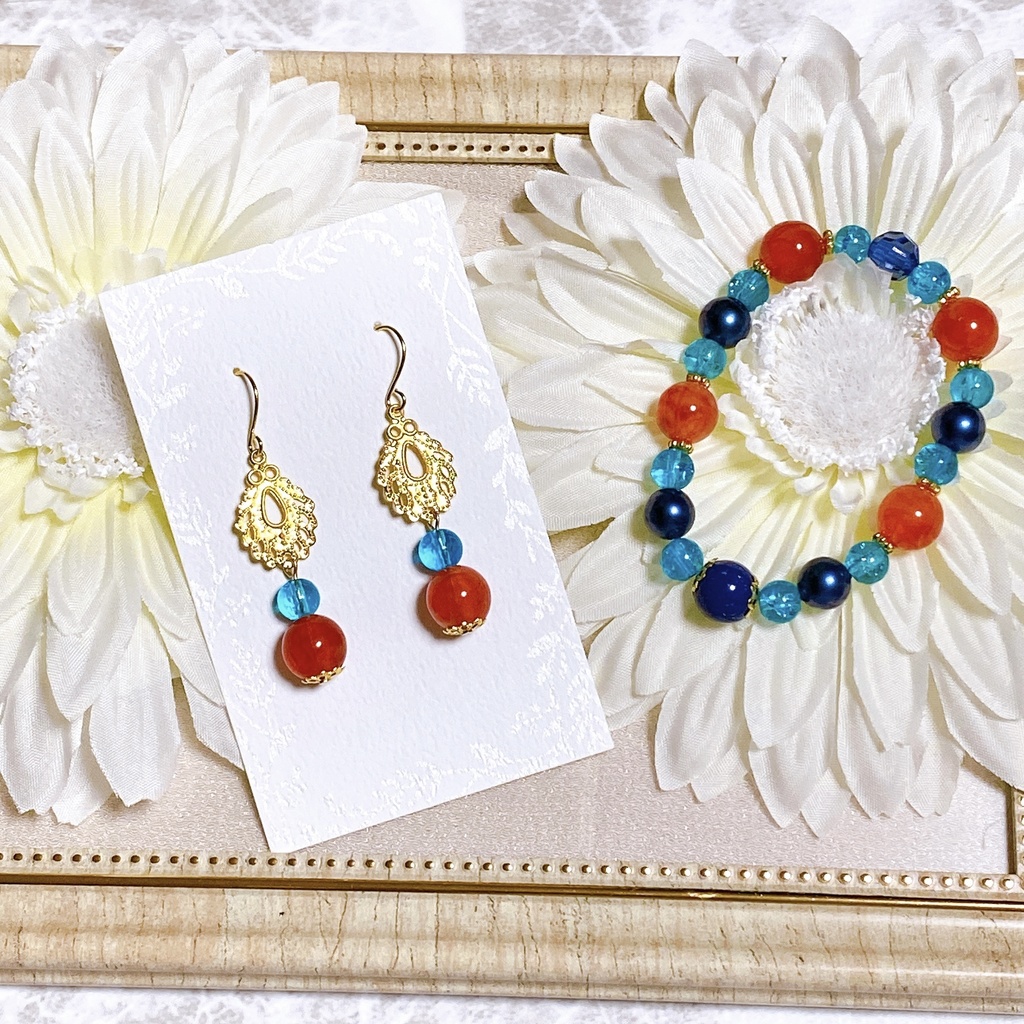 原神 ブレスレット&ピアスorイヤリングセット(鍾離&タルタリヤ)