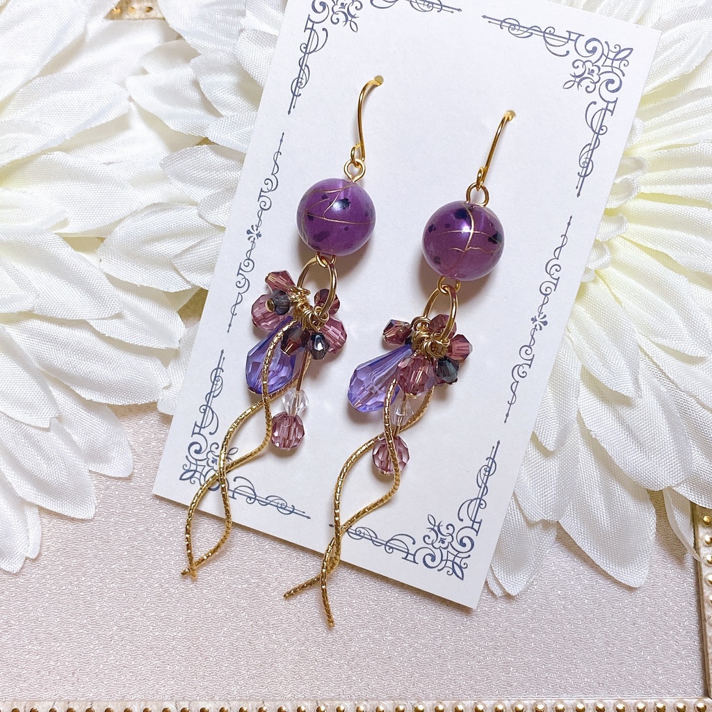 原神 神々の遊び 風神、岩神、雷神 モチーフピアスorイヤリング