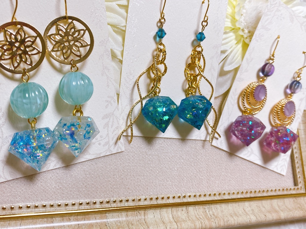 原神 璃月第3弾 甘雨&魈&刻晴 モチーフピアスorイヤリング
