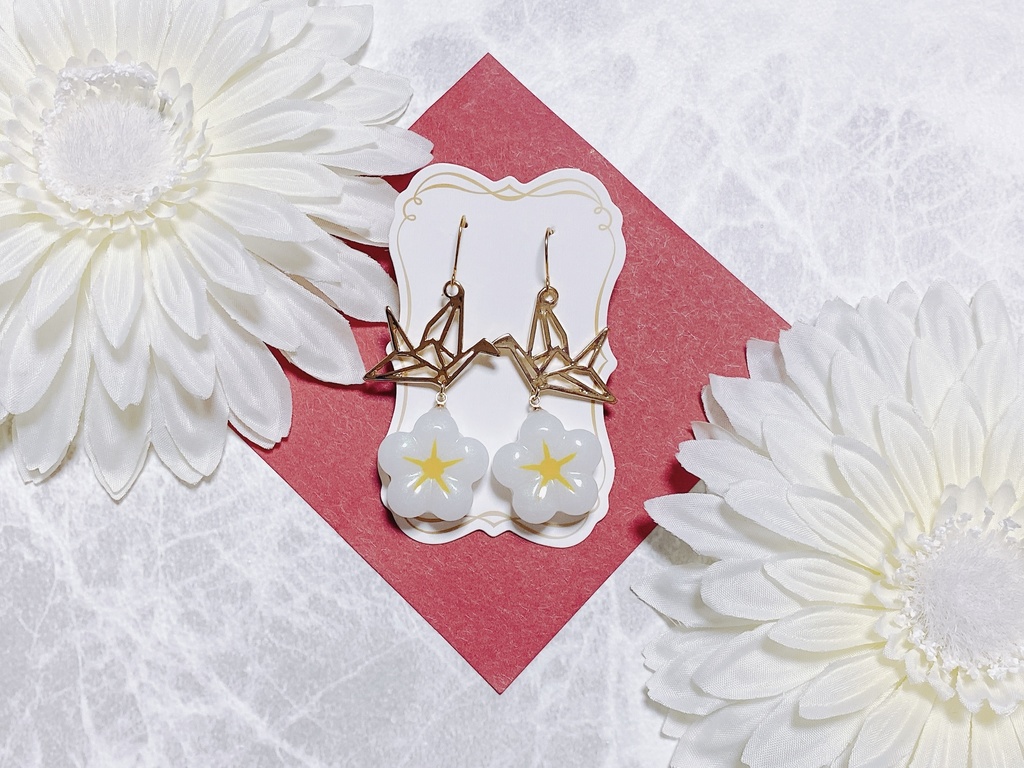 刀剣乱舞 鶴丸国永 モチーフピアスorイヤリング