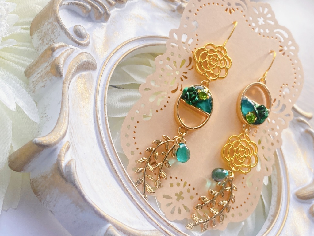 原神 スメール アルハイゼン&カーヴェ モチーフピアスorイヤリング