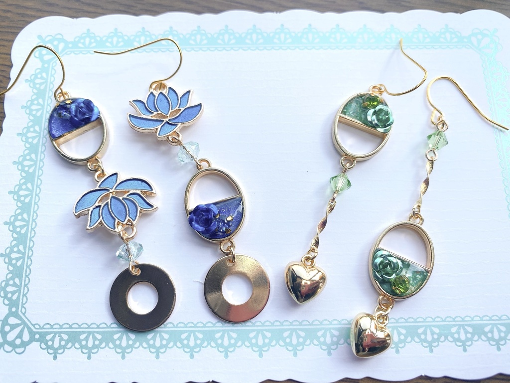 原神 スメール 草神ナヒーダ&放浪者スカラマシュ モチーフピアスorイヤリング