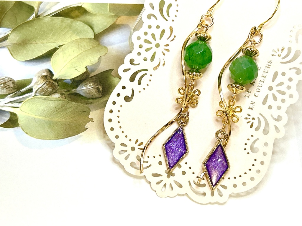 原神 白朮 モチーフピアスorイヤリング