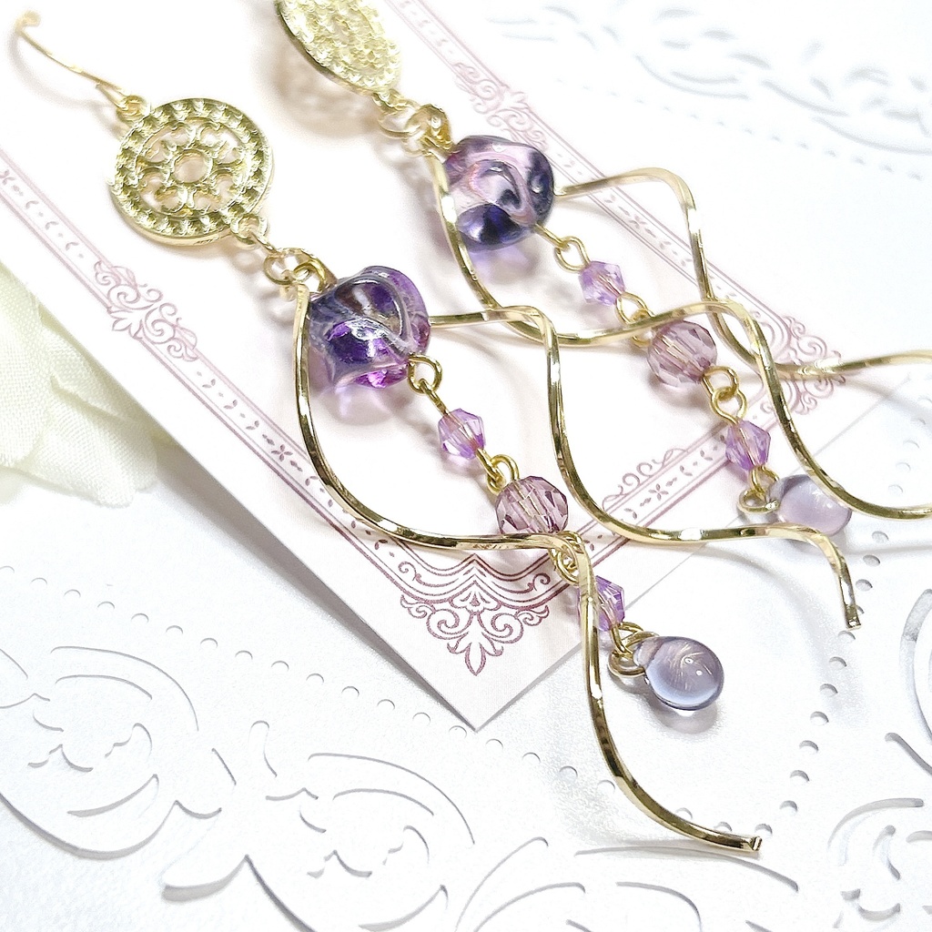 原神 雷電将軍 雷電影 モチーフピアスorイヤリング